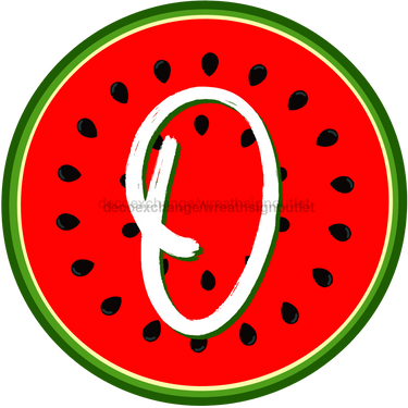 Personalized Watermelon Sign Initial Monogram Decoe-4086-Dh-Custom 18 Wood Round